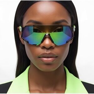 Performance Sunglasses Women Sport Cycling Skiing‎ UV Protection Mirrored Lens